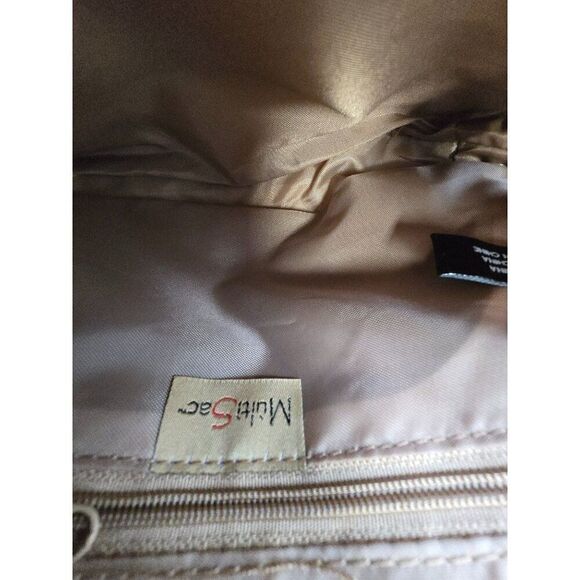 MultiSac Womens Red Faux Leather Crossbody Bag With Adjustable Strap & Interior - Picture 6 of 7